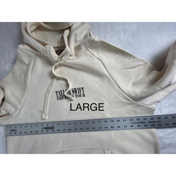Taylor Swift The Eras Tour Beige Hoodie Unisex Large Pullover Oversized New - Picture 6 of 8